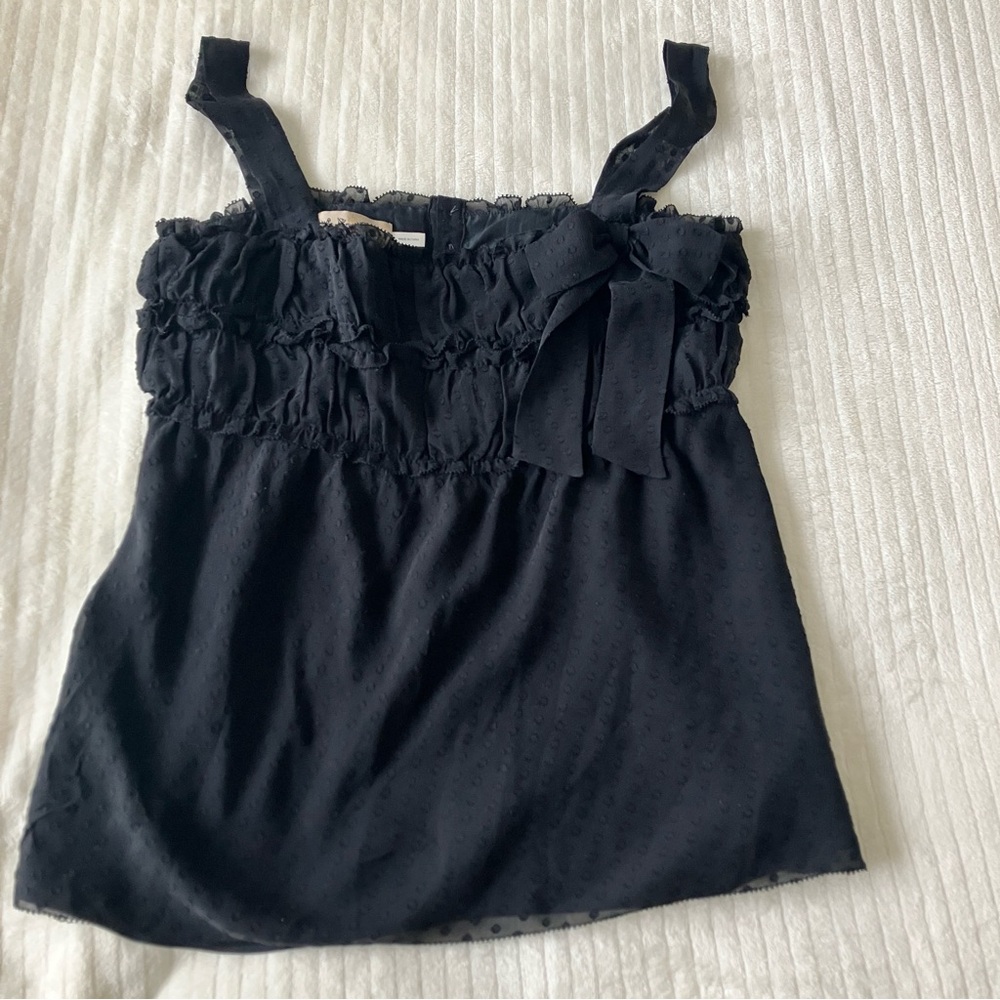 Juicy Couture Delicate Black Lacey Sleeveless Top